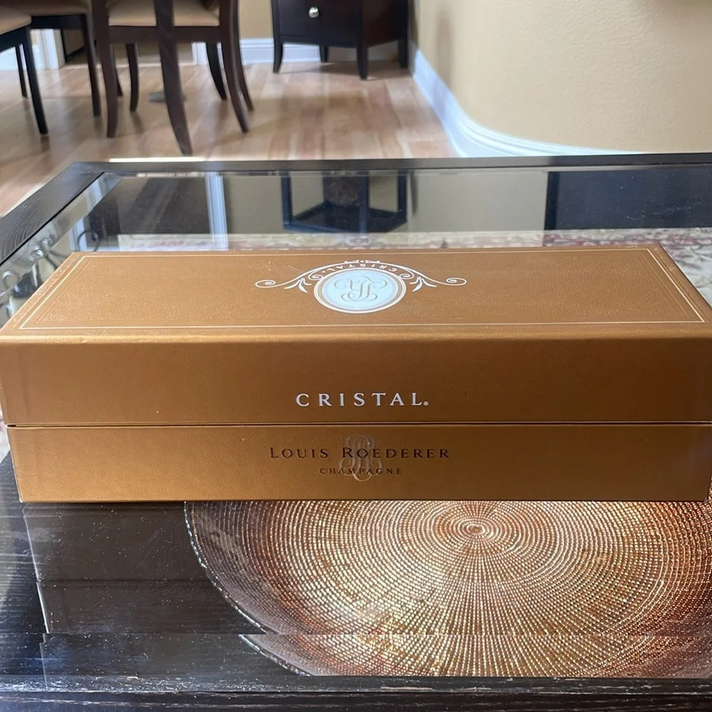Cristal Empty Champagne Box - Gold